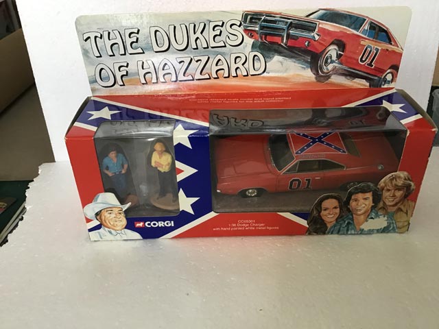 Corgi Toys TV The Dukes of Hazzard CC05301 1:36 Dodge Charger with hand painted white metal figures - Aquitania Collectables