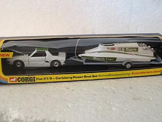 Corgi Toys Gift Set No 37 Fiat X1/9-Carlsberg Power Boat Set