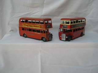 Tri-ang Minic Pair of London Double Decker Buses