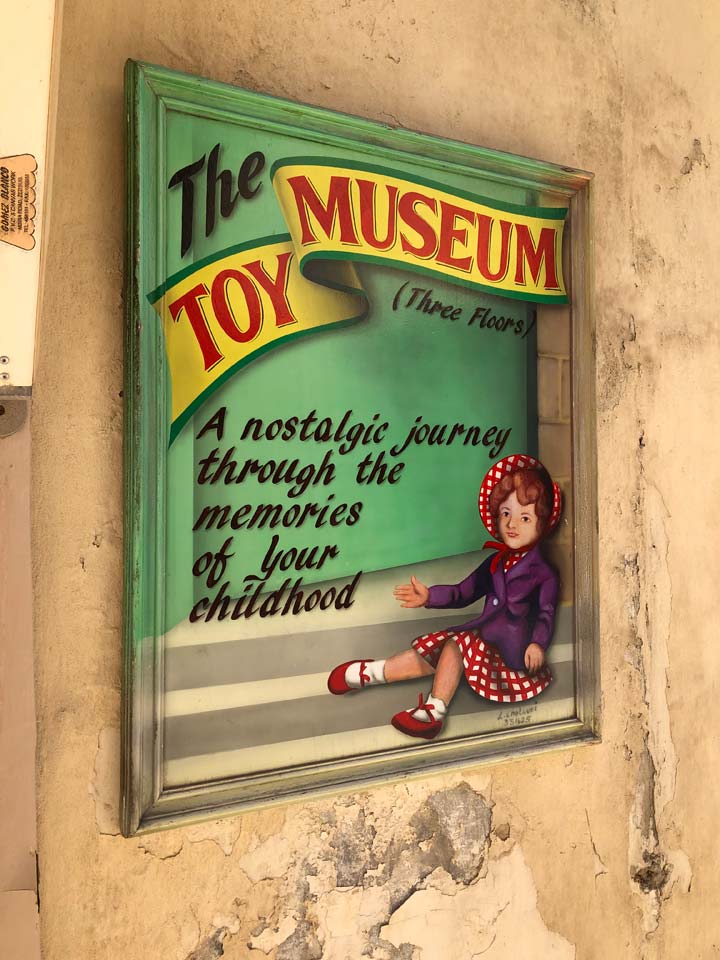 Grant's Trip to Malta Toy Museum - Sign Three Floors
