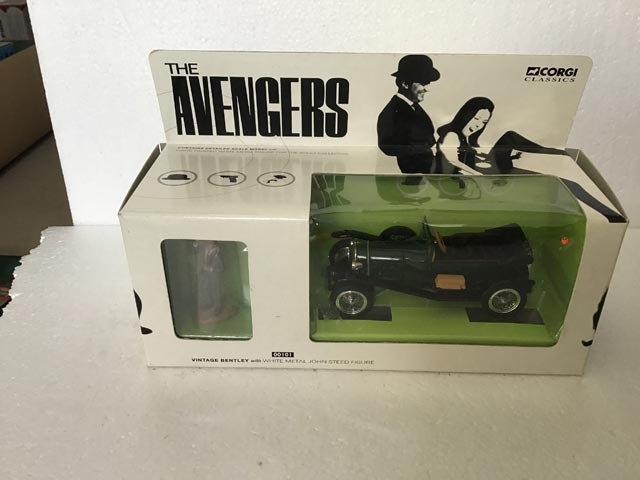 Corgi Classics TV The Avengers No 00101 Vintage Bentley with White Metal John Steed Figure - Aquitania Collectables