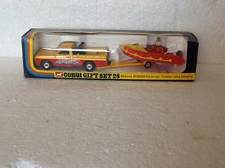 Corgi Gift Set No 28 Mazda B1600 Pick-up, Trailer and Dinghy