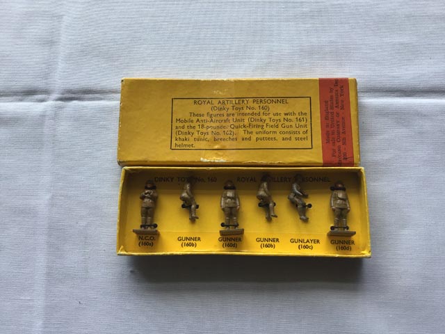 Dinky Toys 160 (Pre War) Royal Artillery Personal Export USA For The Meccano Company America INC 1594 at Aquitania Collectables