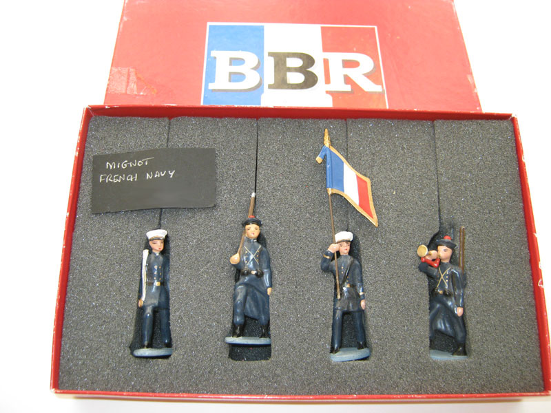 Britains Mignot of France, French Navy Colour Party Marine Fusilers 1914 Set No 74 - Aquitania Collectables