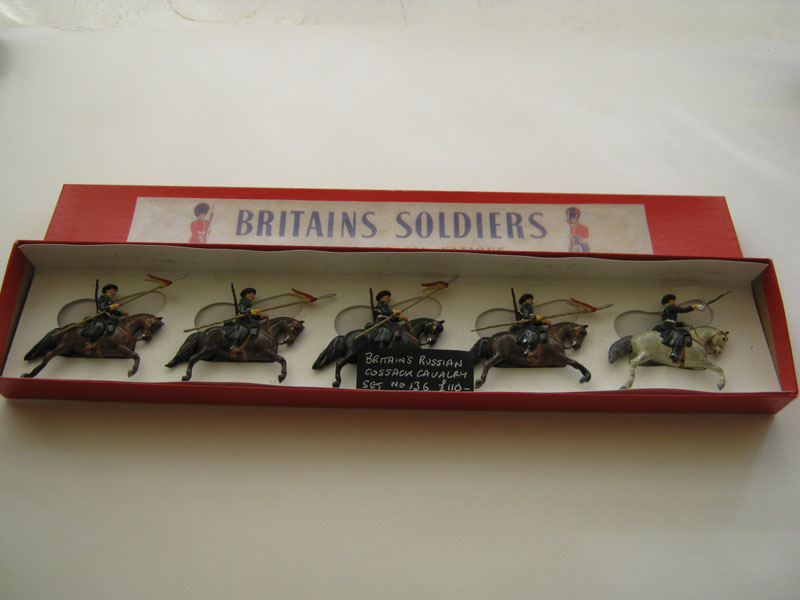 Britains Russian Cossack Cavalry (Repainted) Set 136 1904-1940 1955-1966 - Aquitania Collectables