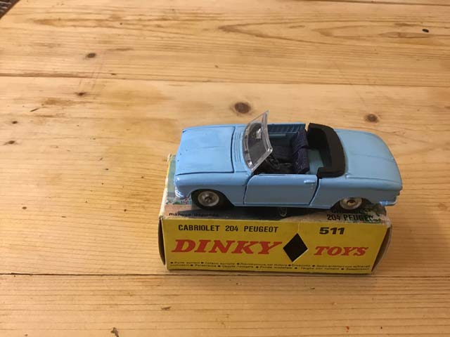 French Dinky Toys 511 Peugeot 204 Cabriolet at Aquitania Collectables