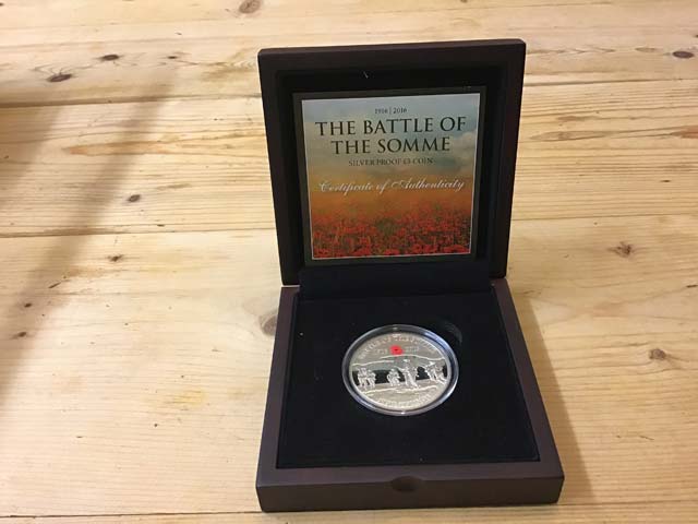 1916/2016 The Battle of The Somme Guernsey Silver Proof £5 Coin Limited Edition at Aquitania Collectables
