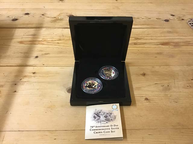 70th Anniversary D-Day Commemorative Silver Crown Coin Set at Aquitania Collectables