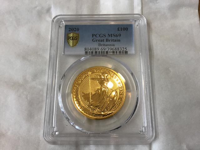Great Britain Gold Britannia 1oz Coin PCGS MS69 2020 at Aquitania Collectables