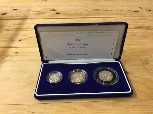 Royal Mint 2003 Silver Proof Piedfort 3-Coin Collection at Aquitania Collectables