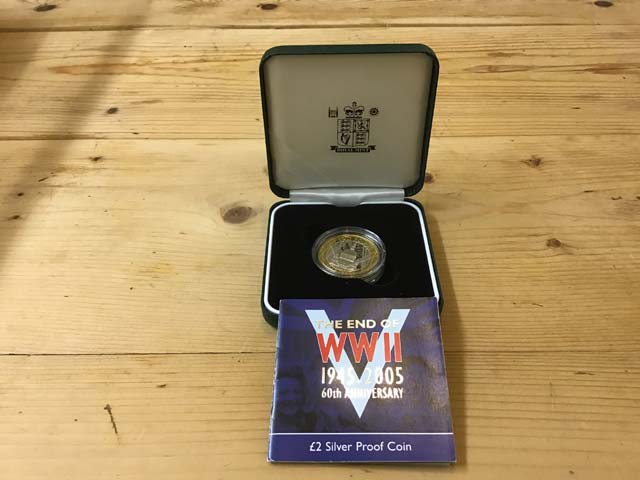 Royal Mint The End of WWII 1945-2005 60th Anniversary £2 Silver Proof Coin at Aquitania Collectables