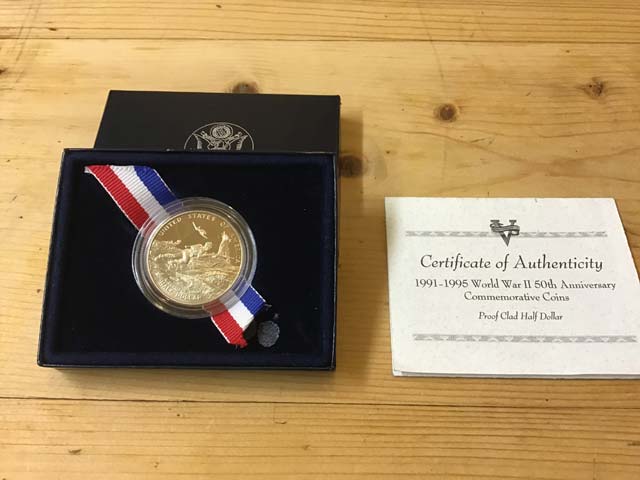 World War II 1991-1995 50th Anniversary Commemorative Coins Proof Clad Half Dollar at Aquitania Collectables