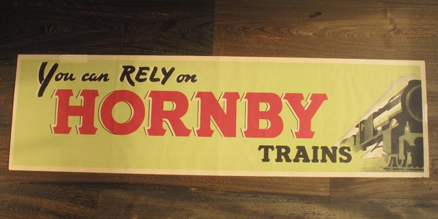 Hornby Railways You Can Rely on Hornby Trains Poster Banner - Aquitania Collectables