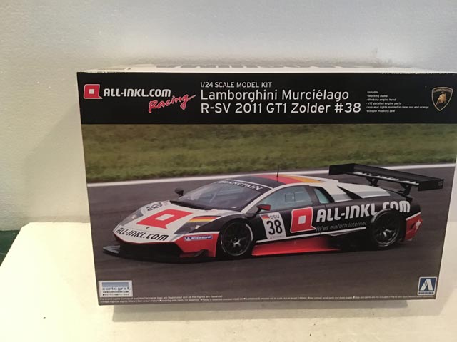 Aoshima Model Kits Lamborghini Murcielago R-SV 2011 GT1 Zolder #38 1/24 Scale - Model Kits