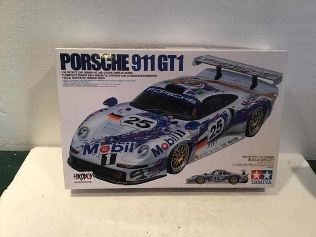 Tamiya Model Kits Porsche 911 GT1 Sports Car Series No.186 1/24 Scale - Model Kits - Aquitania Collectables