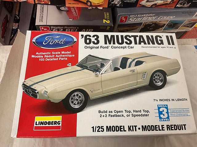 Lindberg Plastic Model Car Kit 63 Ford Mustang II - Model Kits - Aquitania Collectables