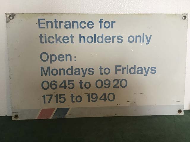 Entrance for Ticket Holders only Sign - Aquitania Collectables