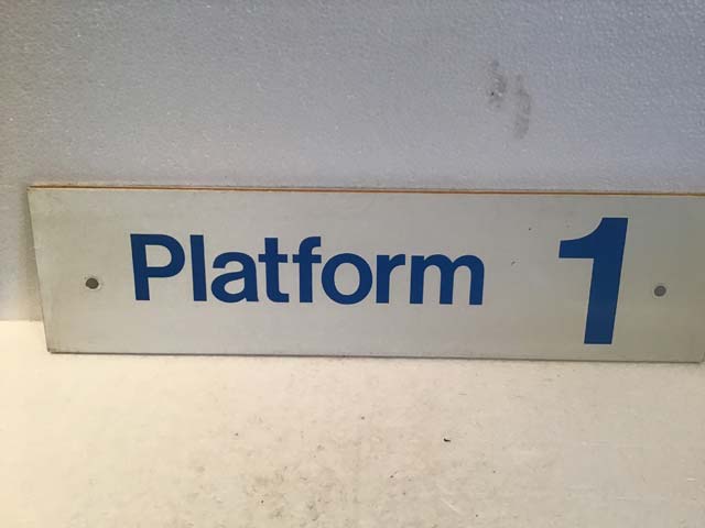 Railway Memorabilia Platform 1 Sign - Aquitania Collectables