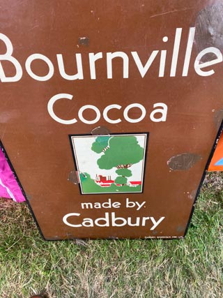 Bournville Cocoa Made by Cadbury Sign - Aquitania Collectables