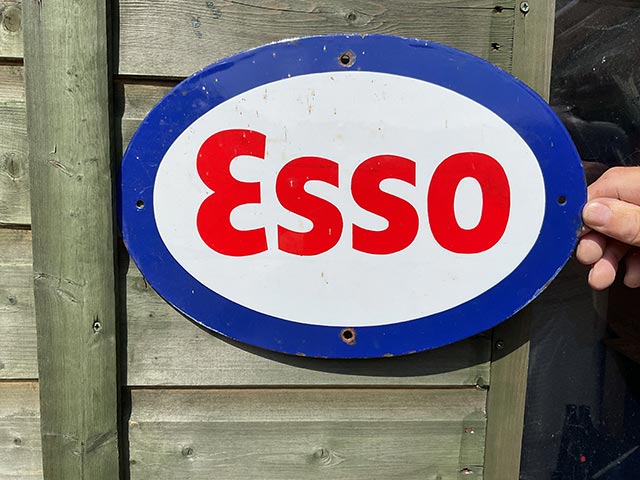 Esso Enamel Sign - Aquitania Collectables