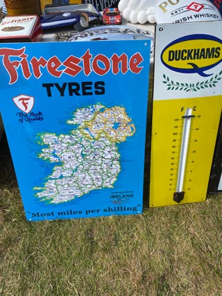 Firestone Tyres Duckhams Sign - Aquitania Collectables