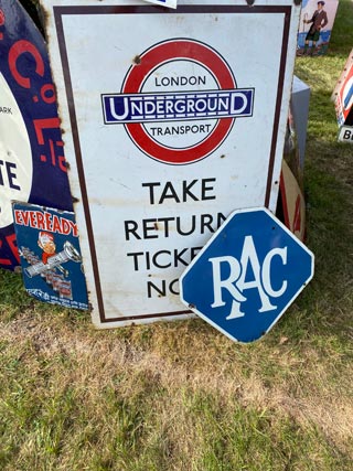 RAC and London Underground Transport Sign - Aquitania Collectables