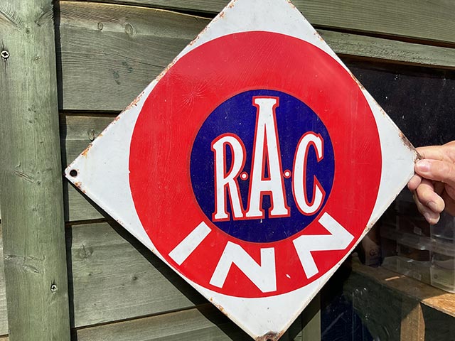 RAC Inn Enamel Sign - Aquitania Collectables