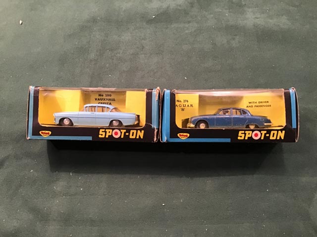 Spot-On by Tri-ang No.276 Jaguar S Type and No.280 Vauxhall Cesta - Aquitania Collectables
